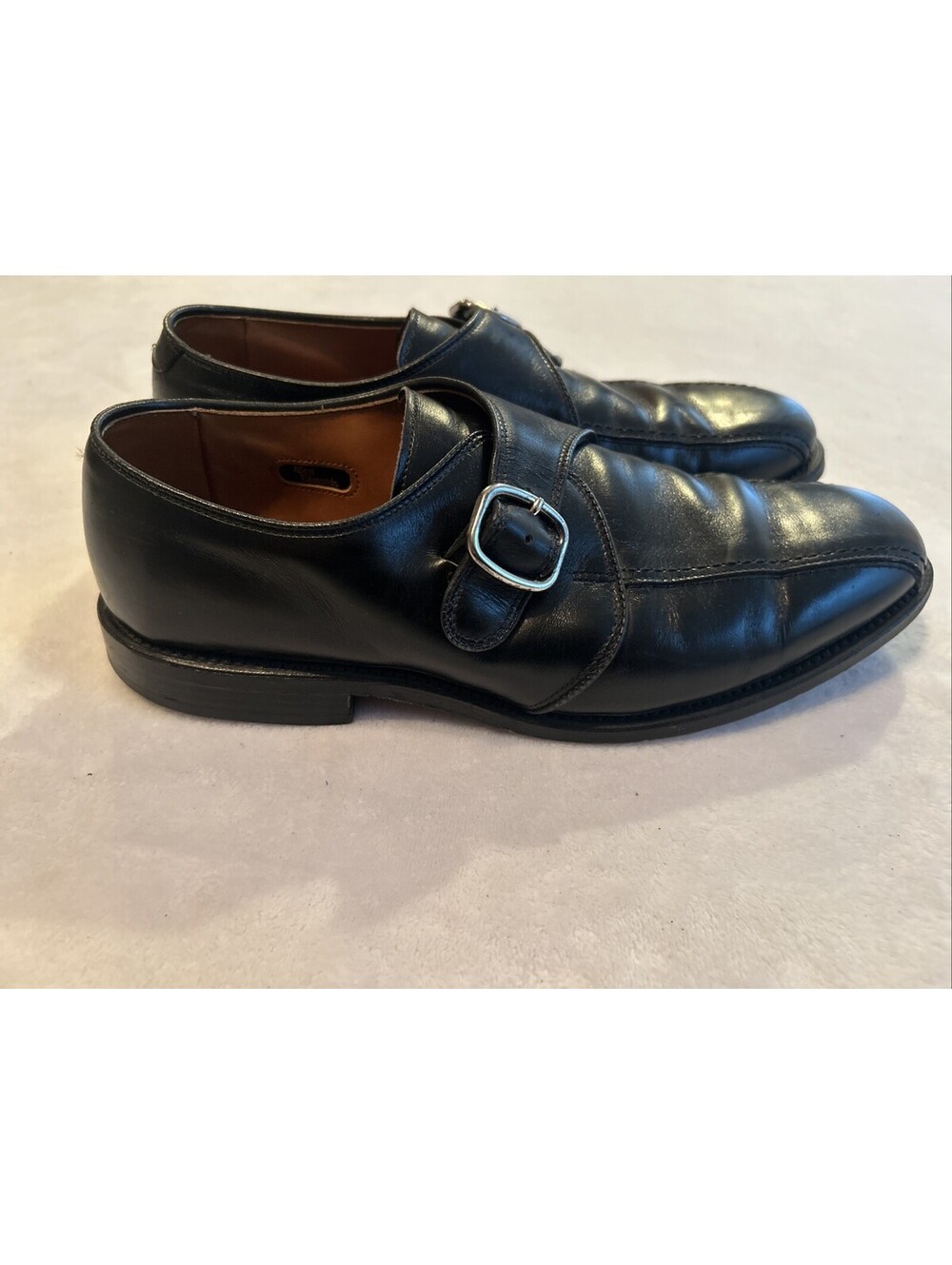 Allen Edmonds Men’s Dress Shoes Size 8 D Black Concord Monk Strap Loafers
